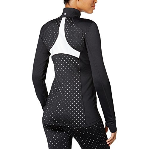 Ideology Womens Reflective Polka Dot Athletic Jacket