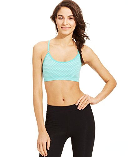 Ideology Womens Chevron-Print Seamless Low-Impact Sports Bra