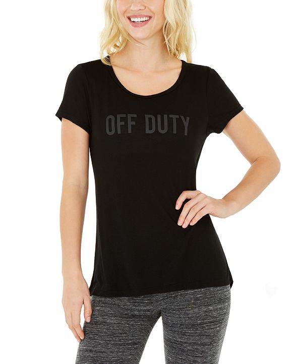 Ideology Womens Off Duty Graphic T-shirt