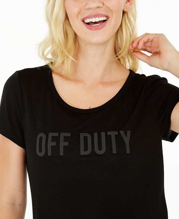 Ideology Womens Off Duty Graphic T-shirt