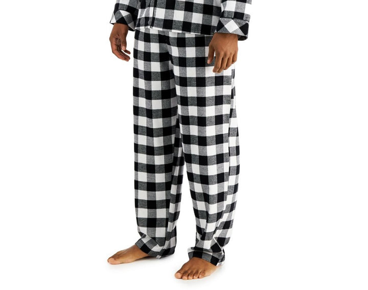 Family Pajamas Mens Buffalo Check Cotton Flannel Family Pajama,Small