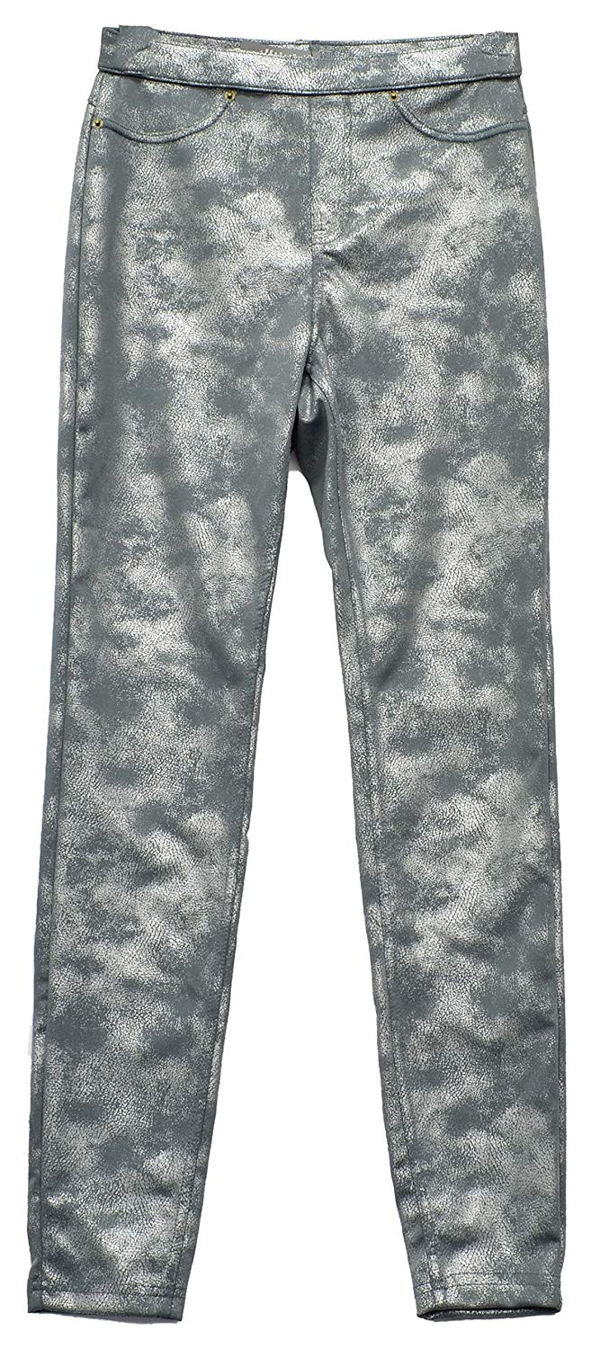 Hue Womens Distressed Metallic Leggings