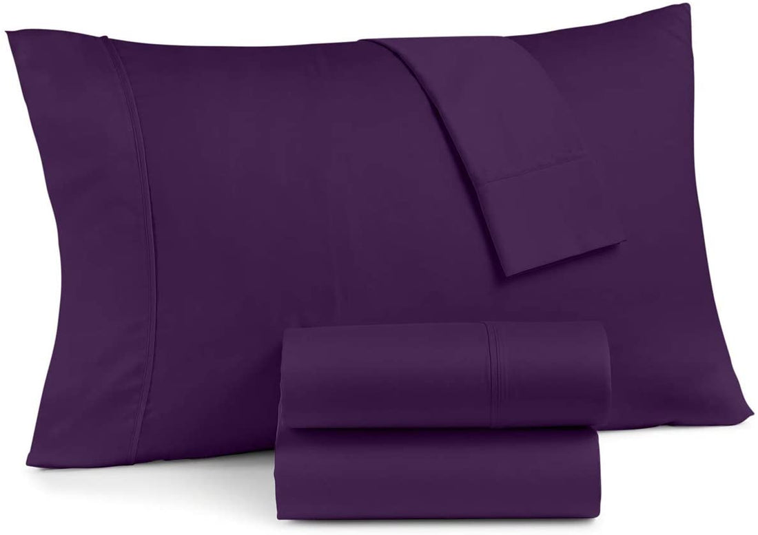AQ Textiles Grayson Collection Purple Queen 4 Piece Sheet Set 950 Thread Count