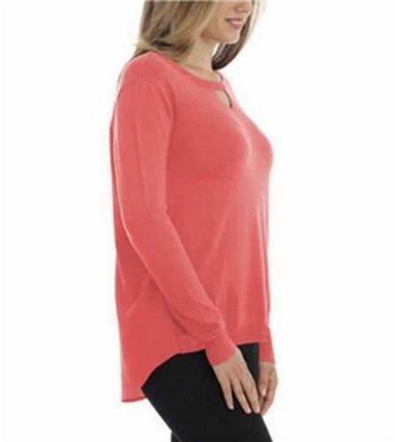 One A Womens Keyhole Top Deep Coral 2XL