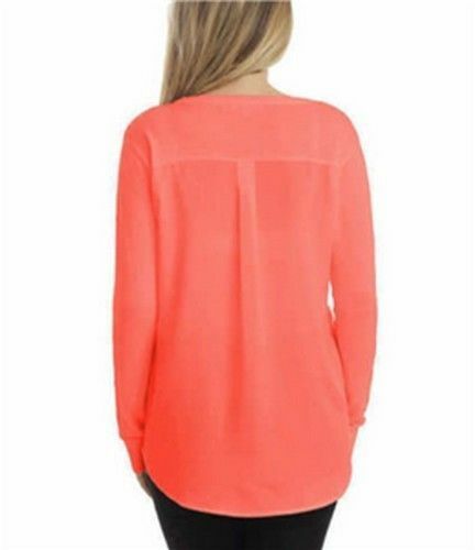 One A Womens Keyhole Top Deep Coral 2XL