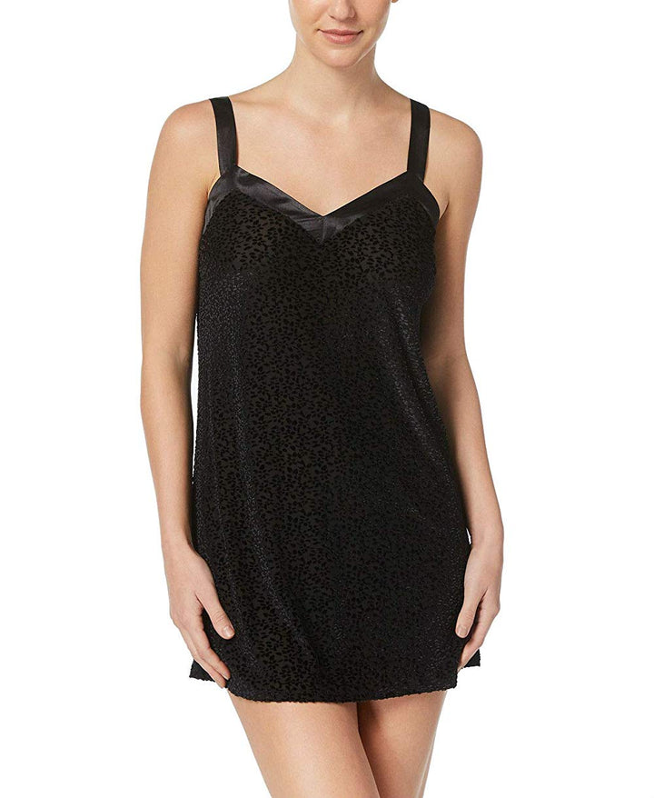 Flora Nikrooz Womens Burnout Sheer Velvet Chemise