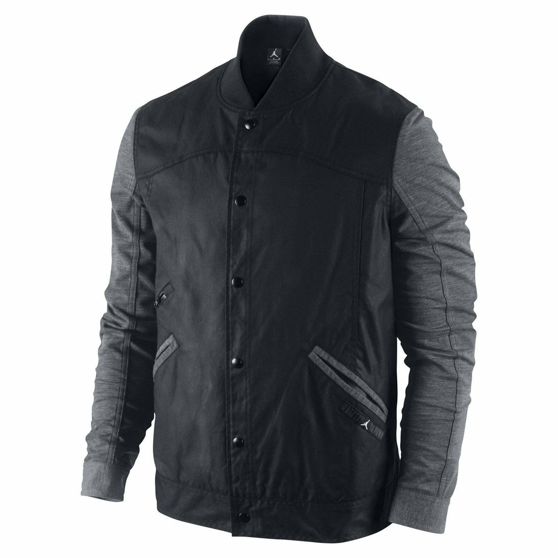 Jordan Mens Sleek Varsity Button Up Jacket