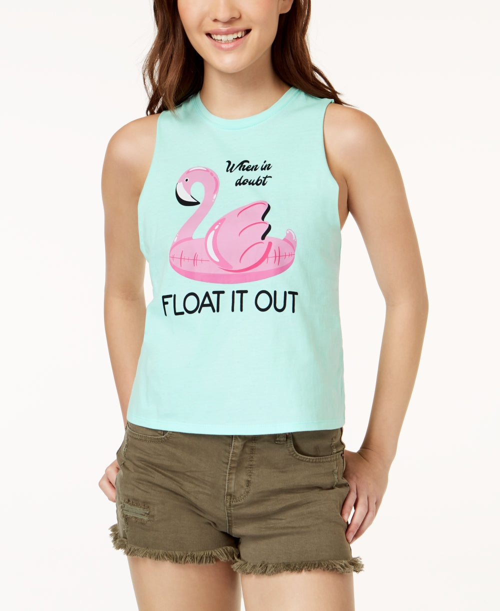 Rebellious One Juniors Float It Out Graphic Tank Top