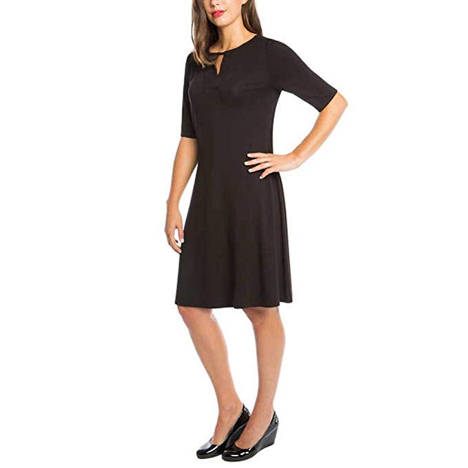 Mario Serrani Ladies' Keyhole Shift Dress, Black, XL