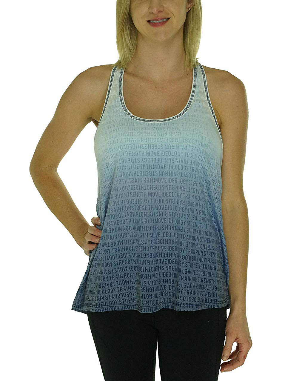 Ideology Womens Dip Dye Burnout Tank Top Shirt