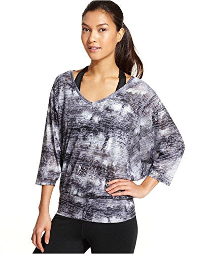 Ideology Womens Dolman-Sleeve Printed Banded Top