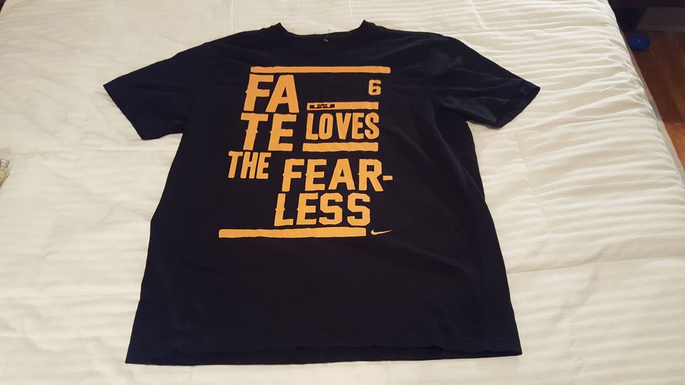 Nike Mens Dri Fit Lebron Fate Loves The Fear Less Print T Shirt