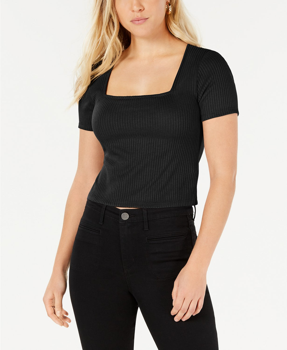 Gypsies & Moondust Juniors Ribbed Crop Top