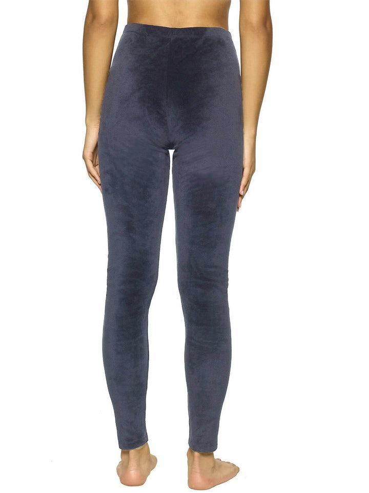 Felina Womens Ultra-Luxe Velour Leggings,Navy,Large