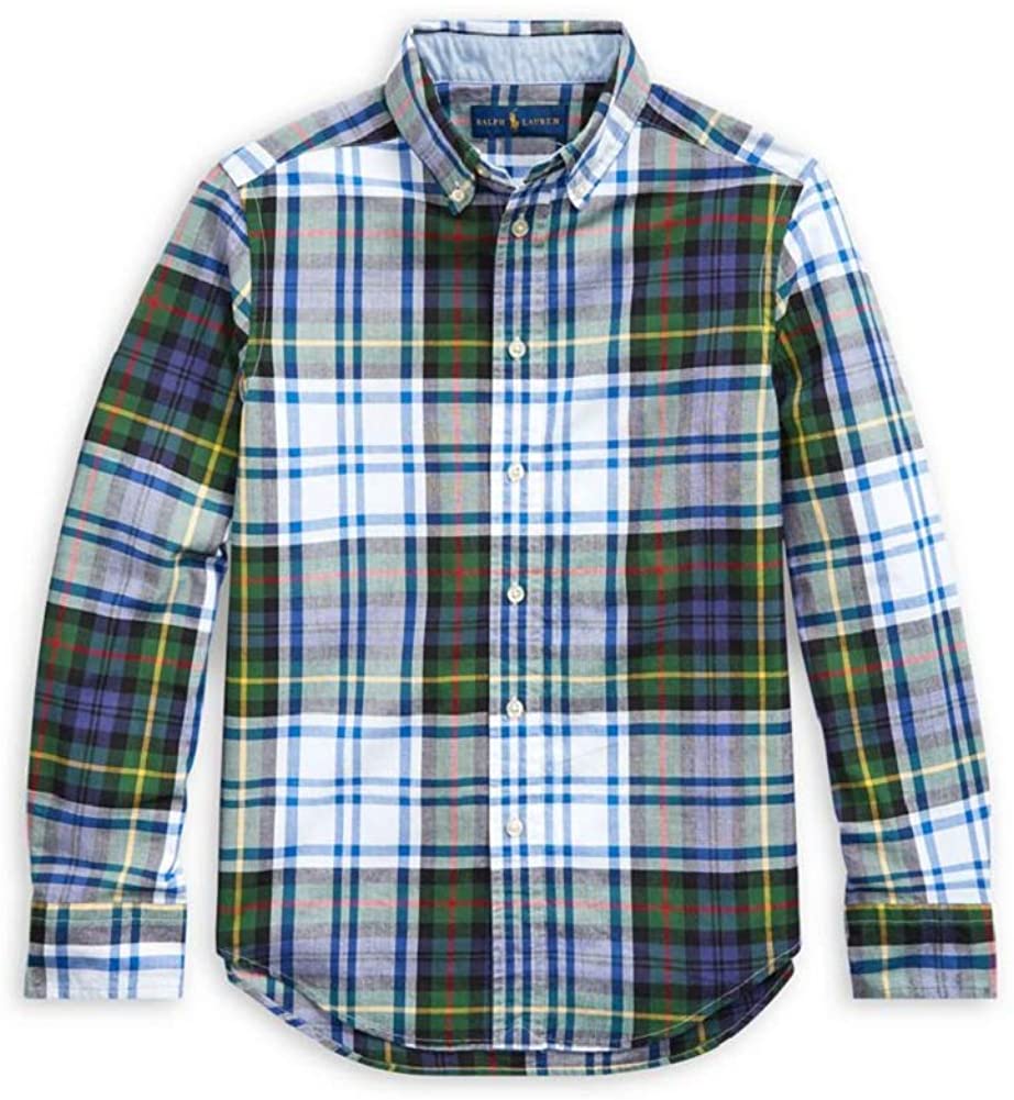 Polo Ralph Lauren Big Kid Boys Madras Plaid Shirt