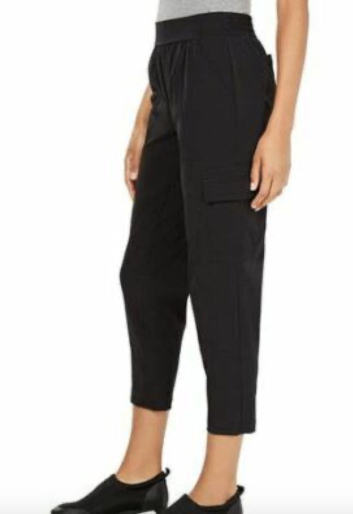 Ideology Womens Woven Cargo Pants,Noir,XX-Large