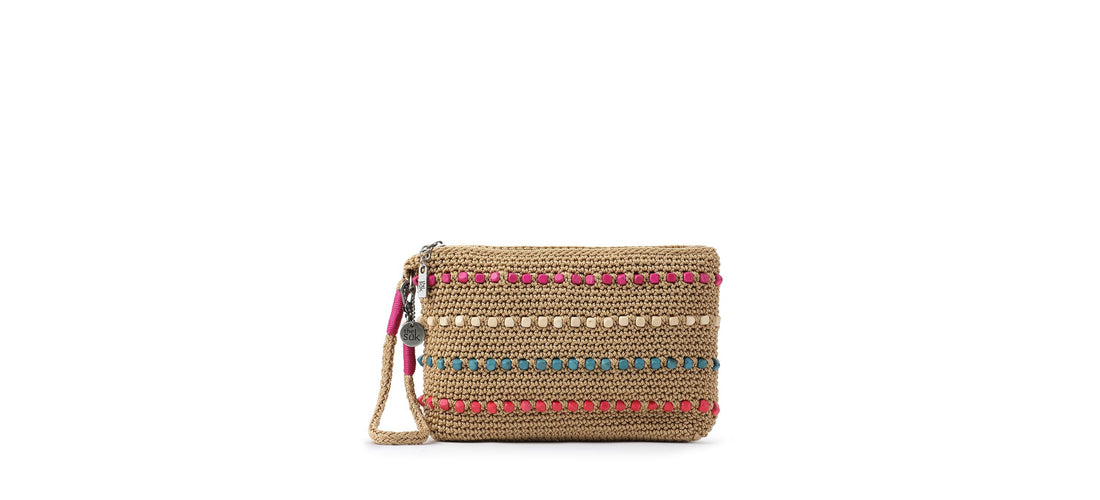 The Sak Womens Sayulita Crochet Wristlet