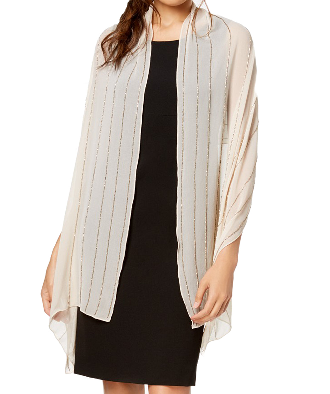 INC International Concepts Womens Beaded Lines Evening Wrap