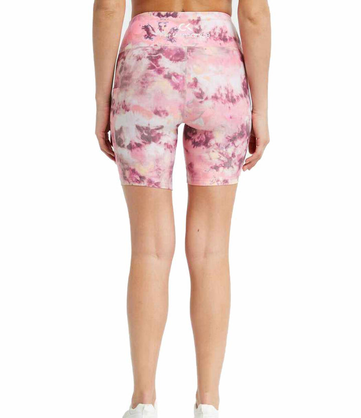 Calvin Klein Womens Performance Printed High-Waist Bike Shorts