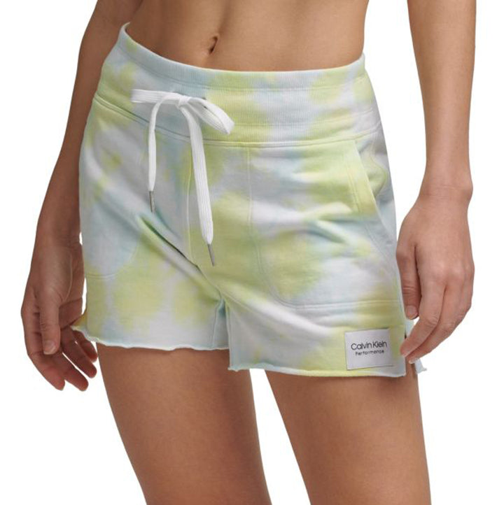 Calvin Klein Womens Womens Performance Printed French Terry Shorts