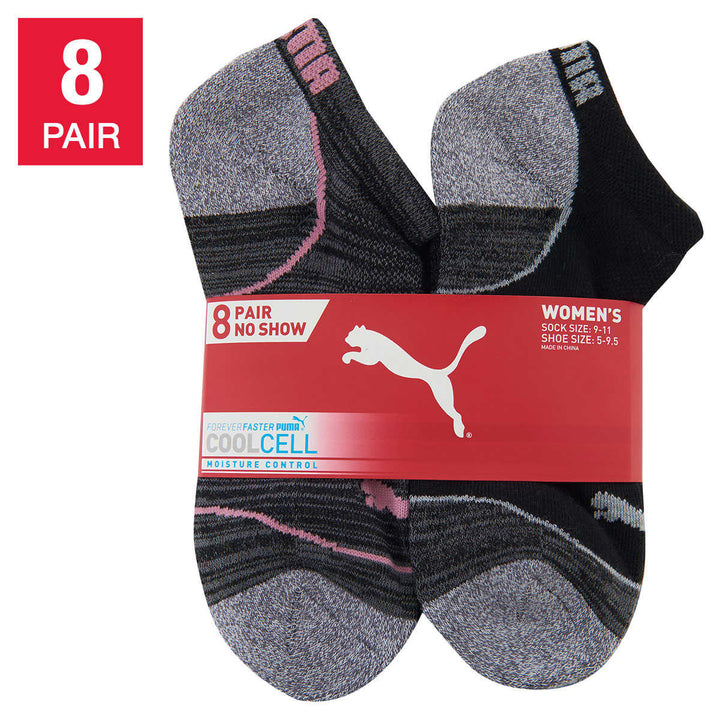 Puma Womens Coolcell Moisture Control No Show Socks